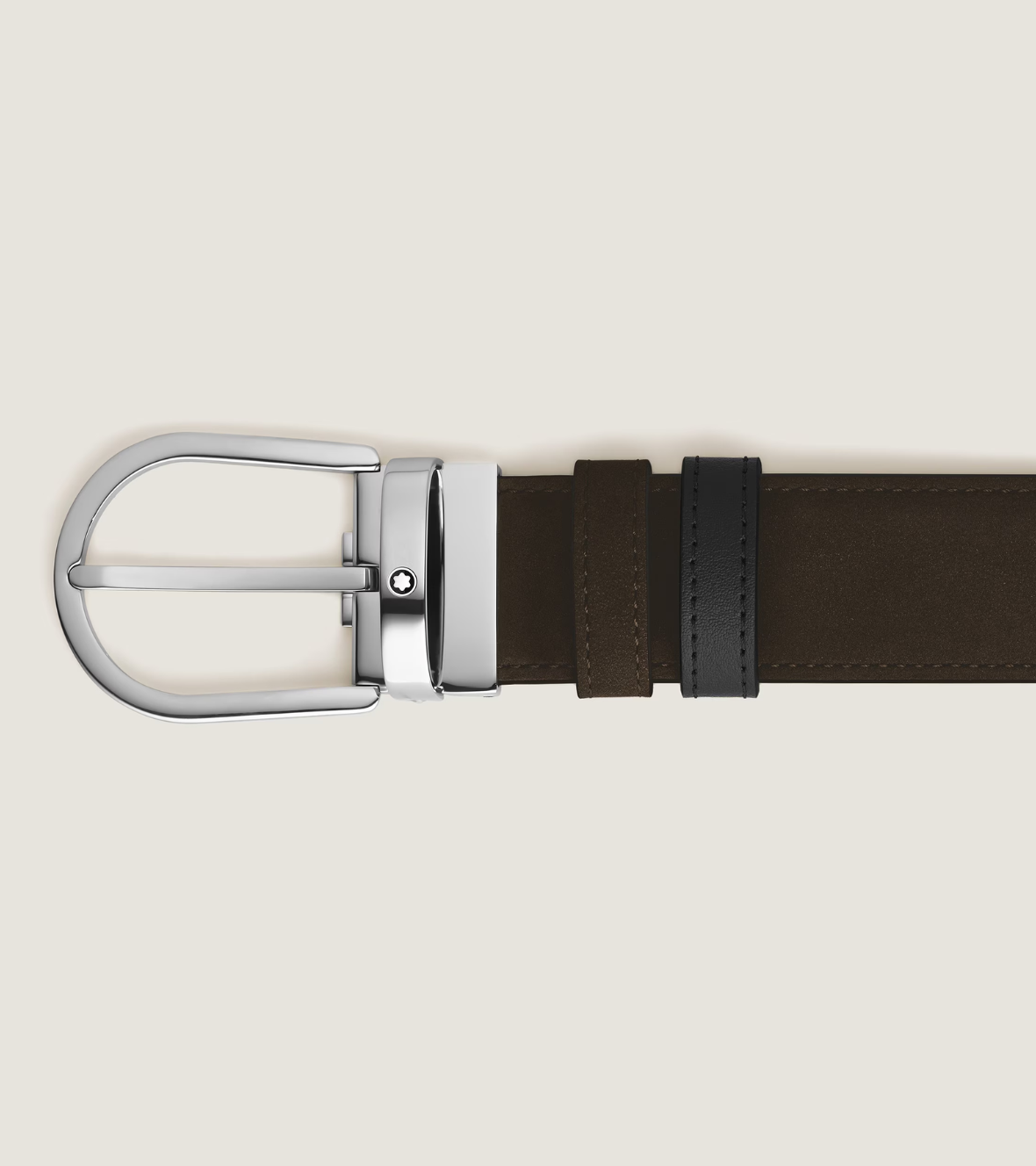 Montblanc Horseshoe 35 mm Reversible Belt in Suede Leather